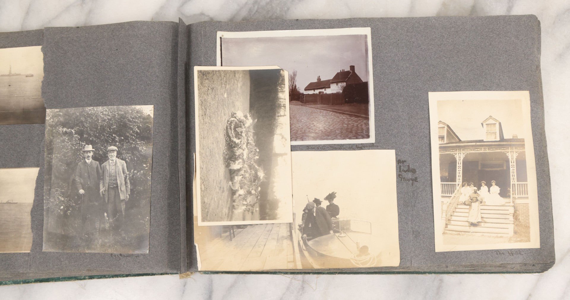 Lot 003 - Antique Snapshot Photo Album Belonging To Mary Eleanor Hill, Containing Photographs Taken In And Around "Brier Crest" In Villanova, Pennsylvania And "Eagle's Nest" In Grovetown, Georgia, With Over 300 Photographs, Including Women In Catacombs