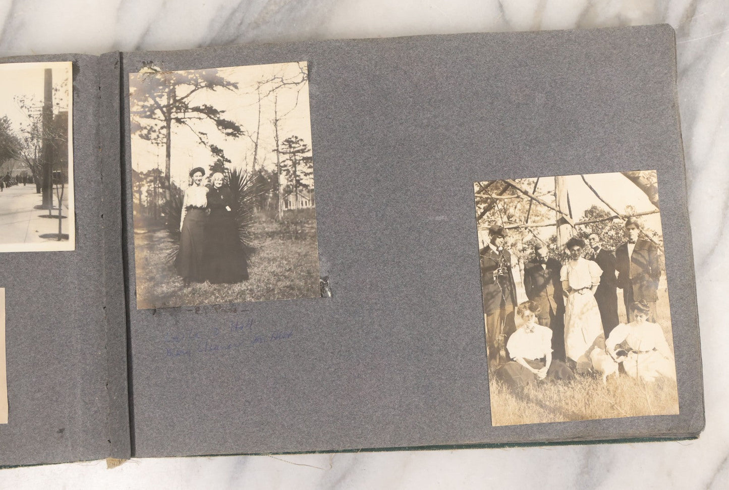 Lot 003 - Antique Snapshot Photo Album Belonging To Mary Eleanor Hill, Containing Photographs Taken In And Around "Brier Crest" In Villanova, Pennsylvania And "Eagle's Nest" In Grovetown, Georgia, With Over 300 Photographs, Including Women In Catacombs