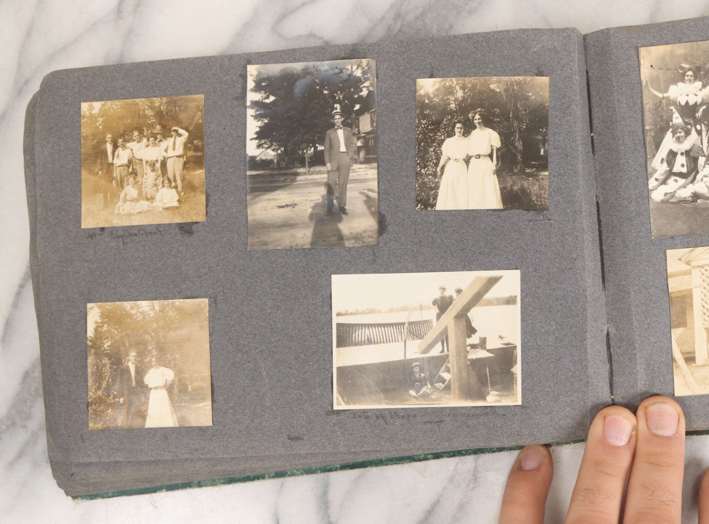 Lot 003 - Antique Snapshot Photo Album Belonging To Mary Eleanor Hill, Containing Photographs Taken In And Around "Brier Crest" In Villanova, Pennsylvania And "Eagle's Nest" In Grovetown, Georgia, With Over 300 Photographs, Including Women In Catacombs