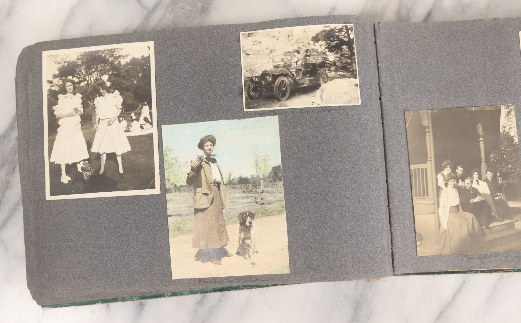 Lot 003 - Antique Snapshot Photo Album Belonging To Mary Eleanor Hill, Containing Photographs Taken In And Around "Brier Crest" In Villanova, Pennsylvania And "Eagle's Nest" In Grovetown, Georgia, With Over 300 Photographs, Including Women In Catacombs