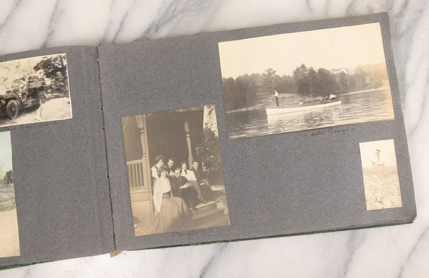 Lot 003 - Antique Snapshot Photo Album Belonging To Mary Eleanor Hill, Containing Photographs Taken In And Around "Brier Crest" In Villanova, Pennsylvania And "Eagle's Nest" In Grovetown, Georgia, With Over 300 Photographs, Including Women In Catacombs