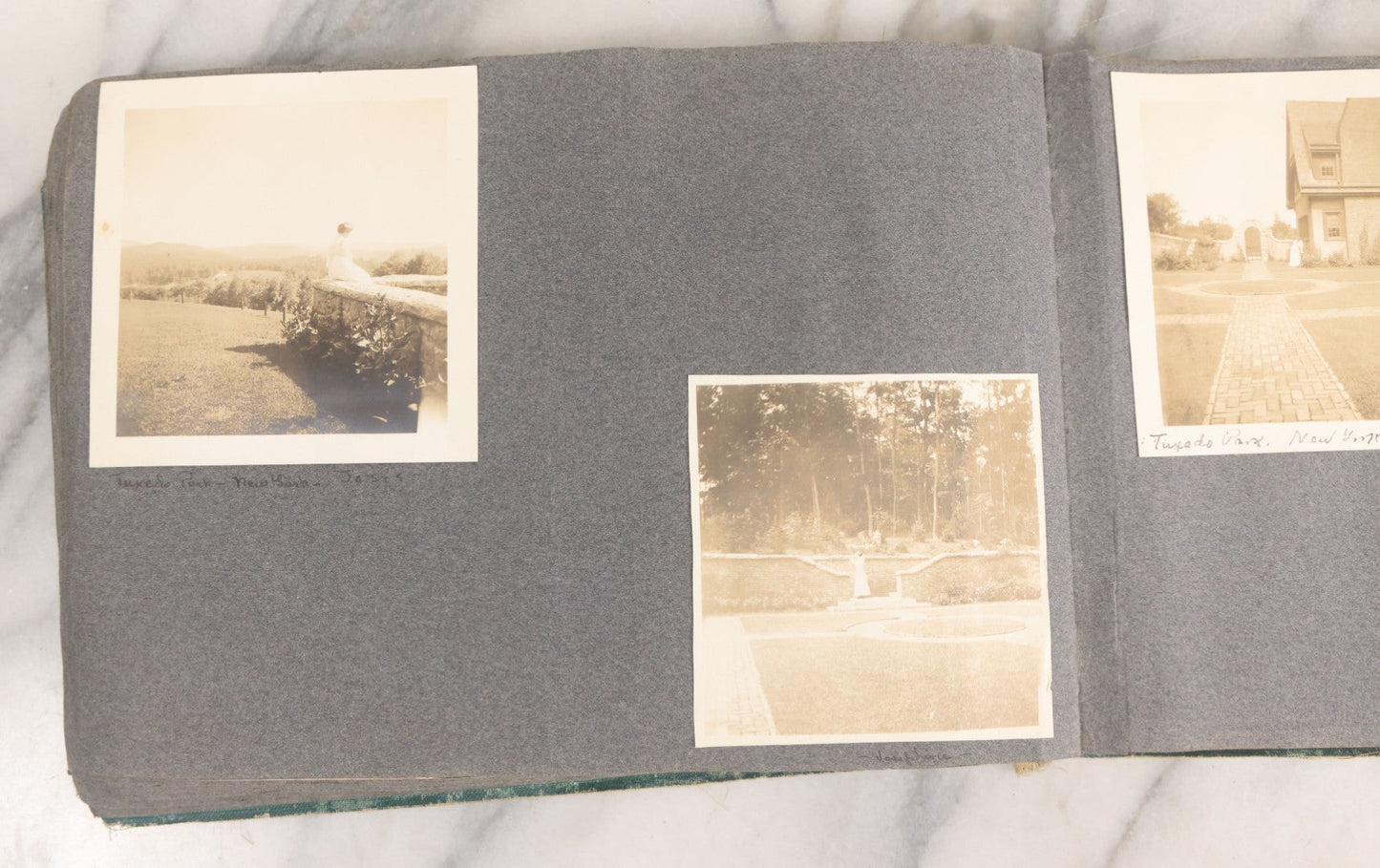 Lot 003 - Antique Snapshot Photo Album Belonging To Mary Eleanor Hill, Containing Photographs Taken In And Around "Brier Crest" In Villanova, Pennsylvania And "Eagle's Nest" In Grovetown, Georgia, With Over 300 Photographs, Including Women In Catacombs