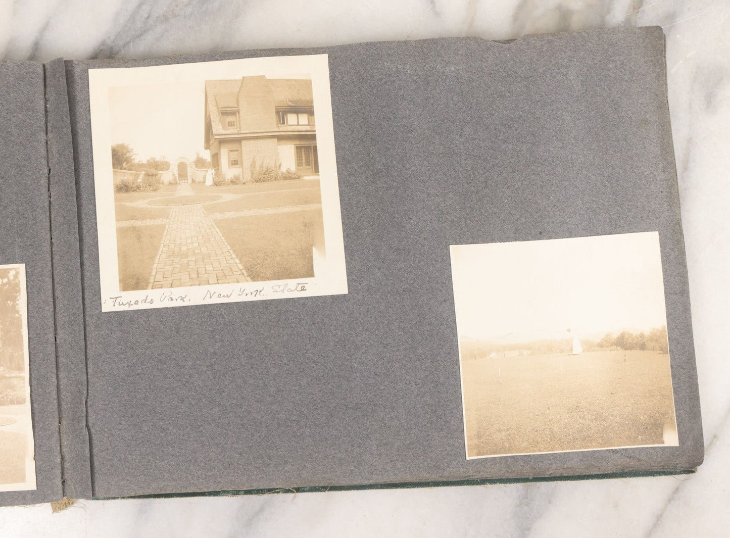 Lot 003 - Antique Snapshot Photo Album Belonging To Mary Eleanor Hill, Containing Photographs Taken In And Around "Brier Crest" In Villanova, Pennsylvania And "Eagle's Nest" In Grovetown, Georgia, With Over 300 Photographs, Including Women In Catacombs