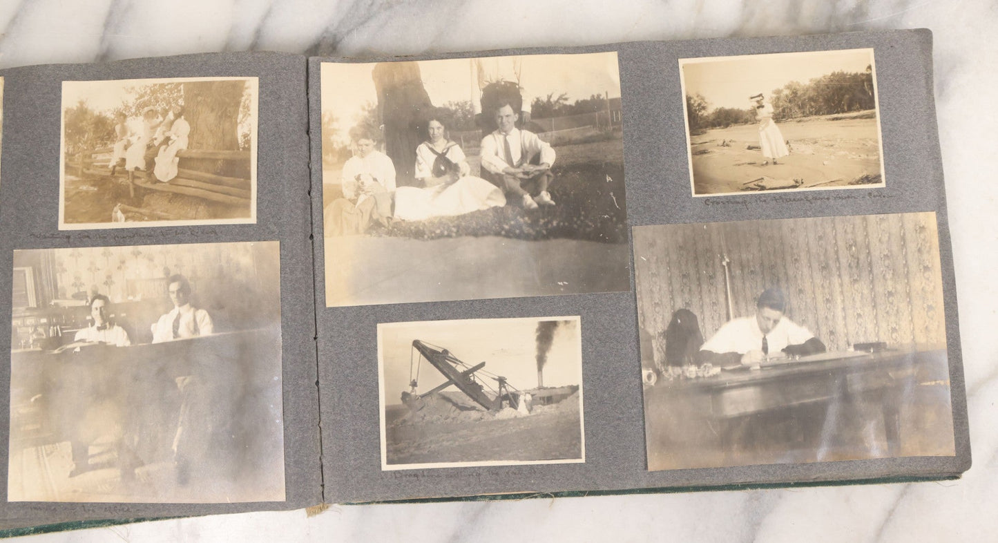 Lot 003 - Antique Snapshot Photo Album Belonging To Mary Eleanor Hill, Containing Photographs Taken In And Around "Brier Crest" In Villanova, Pennsylvania And "Eagle's Nest" In Grovetown, Georgia, With Over 300 Photographs, Including Women In Catacombs