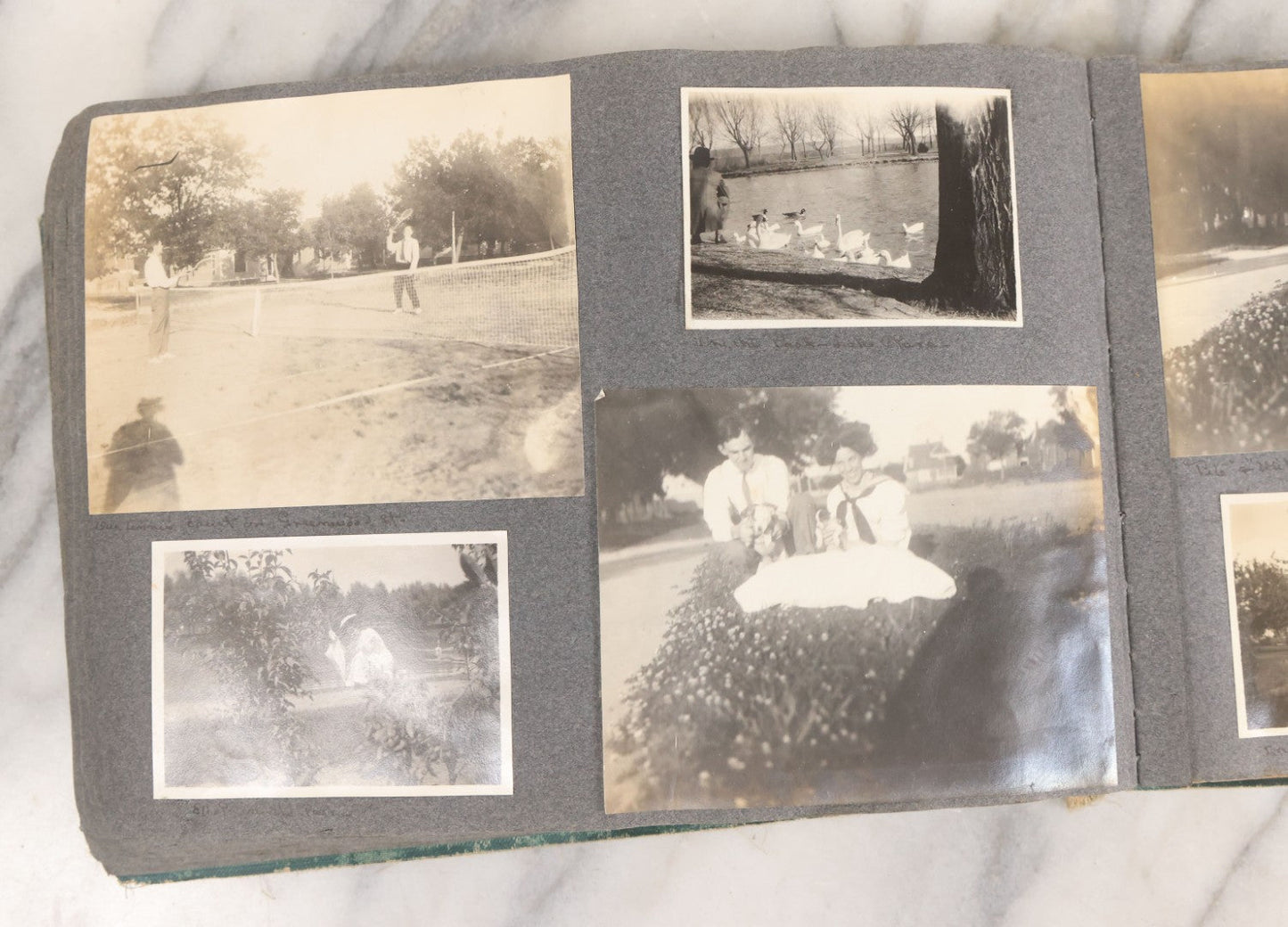 Lot 003 - Antique Snapshot Photo Album Belonging To Mary Eleanor Hill, Containing Photographs Taken In And Around "Brier Crest" In Villanova, Pennsylvania And "Eagle's Nest" In Grovetown, Georgia, With Over 300 Photographs, Including Women In Catacombs
