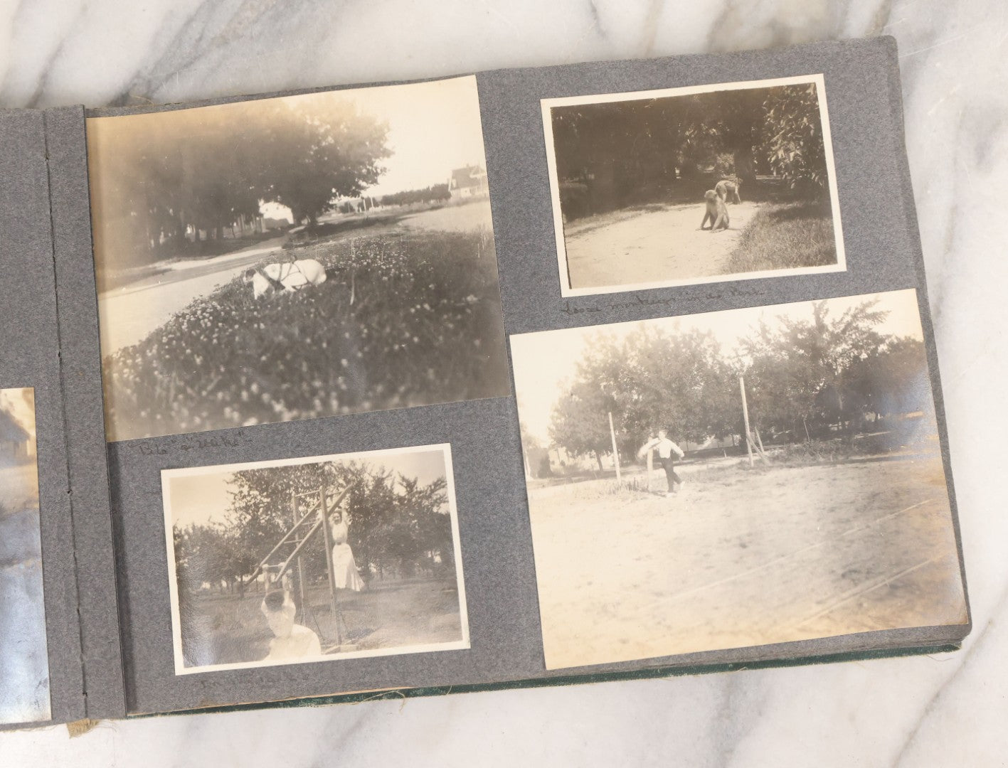 Lot 003 - Antique Snapshot Photo Album Belonging To Mary Eleanor Hill, Containing Photographs Taken In And Around "Brier Crest" In Villanova, Pennsylvania And "Eagle's Nest" In Grovetown, Georgia, With Over 300 Photographs, Including Women In Catacombs