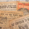 Lot 119 - Grouping Of Six World War Two Era Newspapers From The Boston Metro Area Reporting On Events From During And After The War Against Both The Germans And Japanese, With August 1945 Reporting On Use Of Atom Bomb, Dated 1942 Through 1945