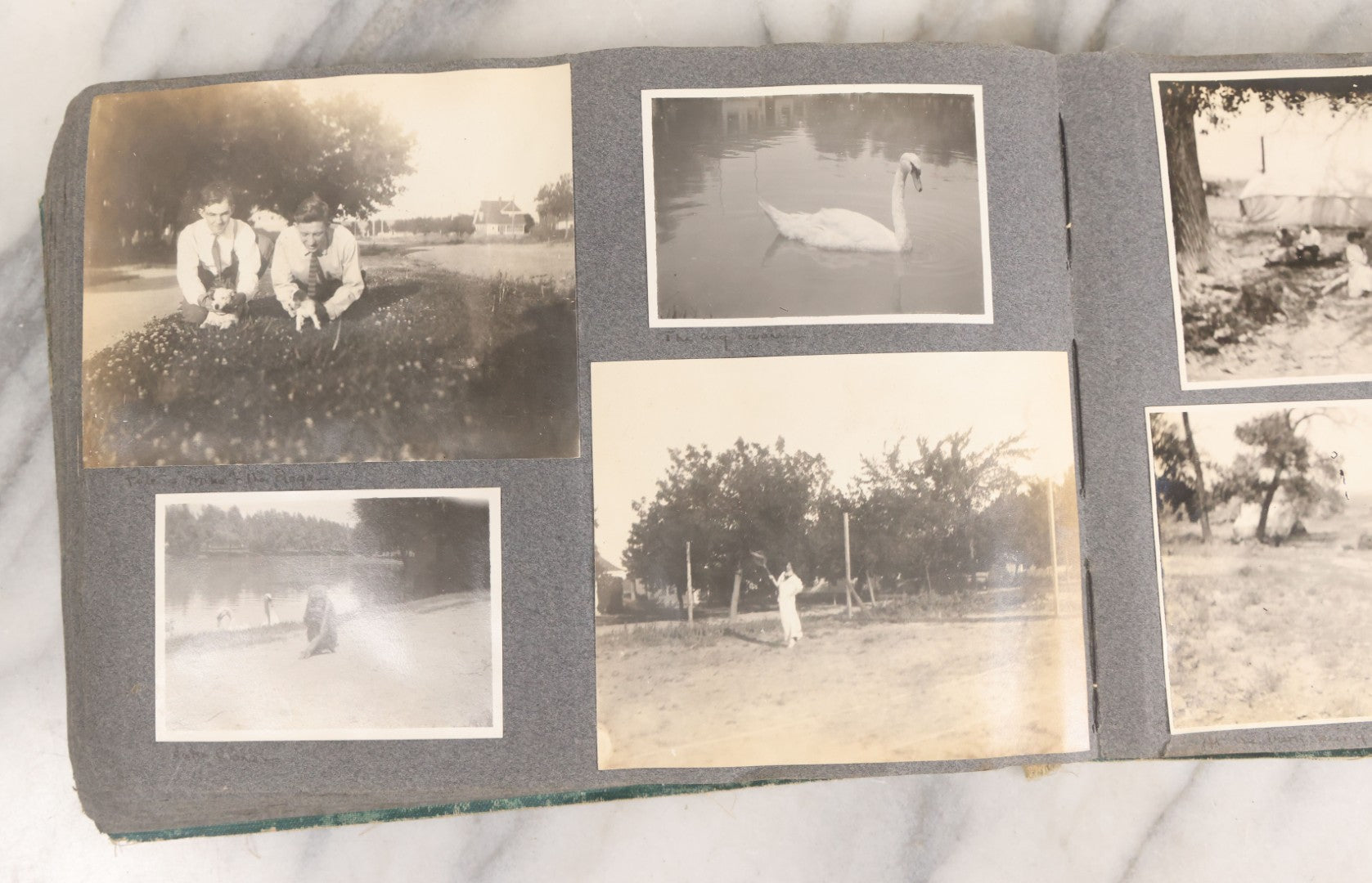 Lot 003 - Antique Snapshot Photo Album Belonging To Mary Eleanor Hill, Containing Photographs Taken In And Around "Brier Crest" In Villanova, Pennsylvania And "Eagle's Nest" In Grovetown, Georgia, With Over 300 Photographs, Including Women In Catacombs