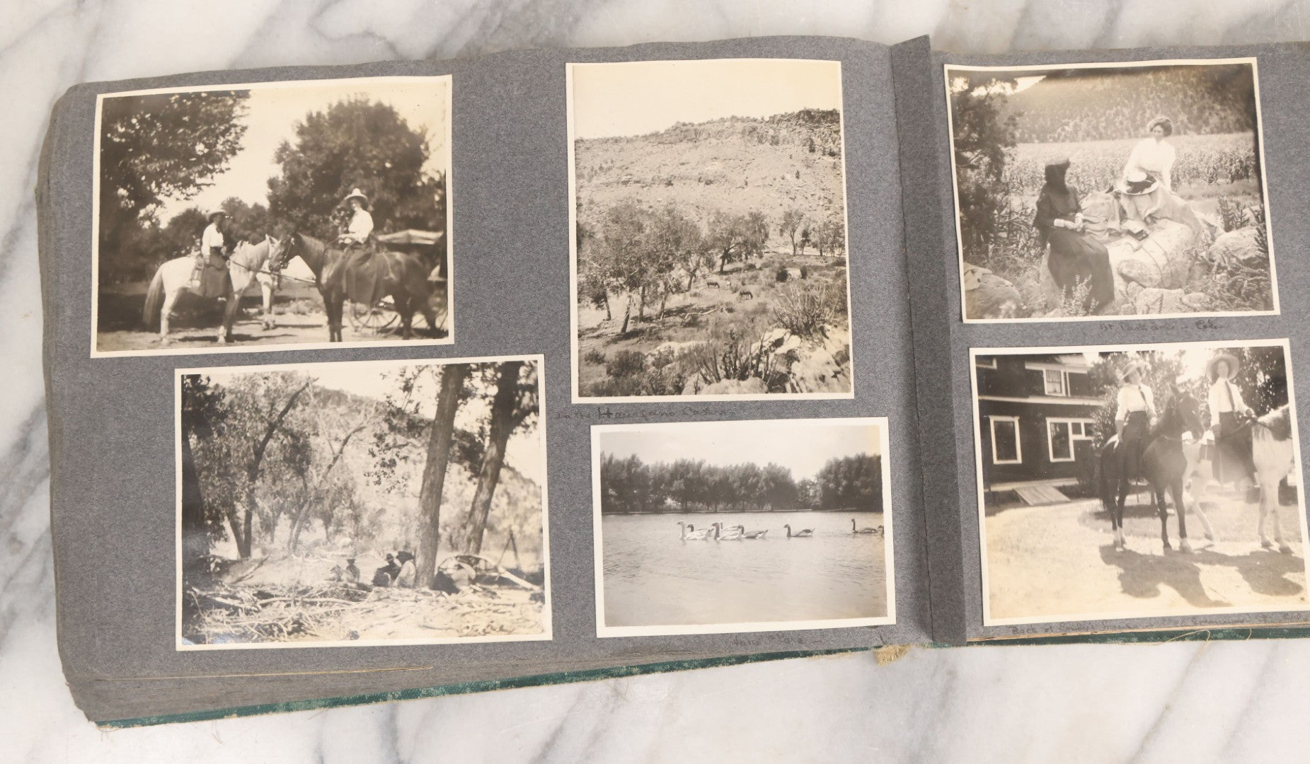 Lot 003 - Antique Snapshot Photo Album Belonging To Mary Eleanor Hill, Containing Photographs Taken In And Around "Brier Crest" In Villanova, Pennsylvania And "Eagle's Nest" In Grovetown, Georgia, With Over 300 Photographs, Including Women In Catacombs