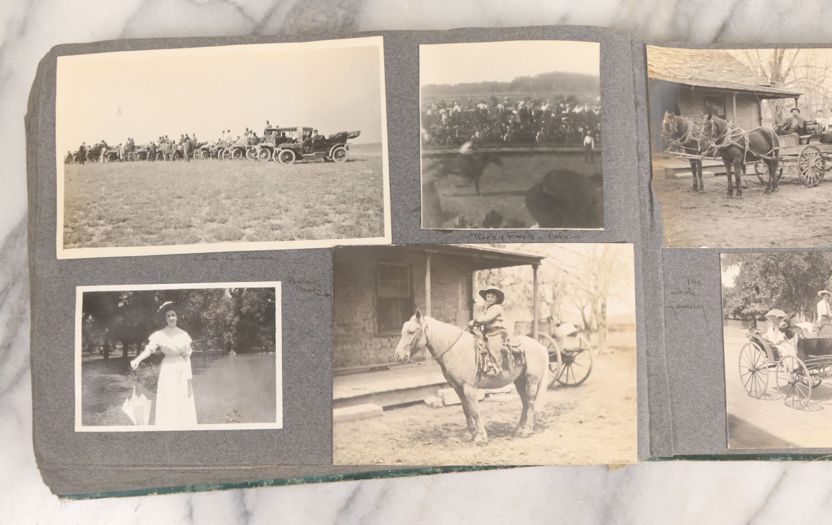 Lot 003 - Antique Snapshot Photo Album Belonging To Mary Eleanor Hill, Containing Photographs Taken In And Around "Brier Crest" In Villanova, Pennsylvania And "Eagle's Nest" In Grovetown, Georgia, With Over 300 Photographs, Including Women In Catacombs