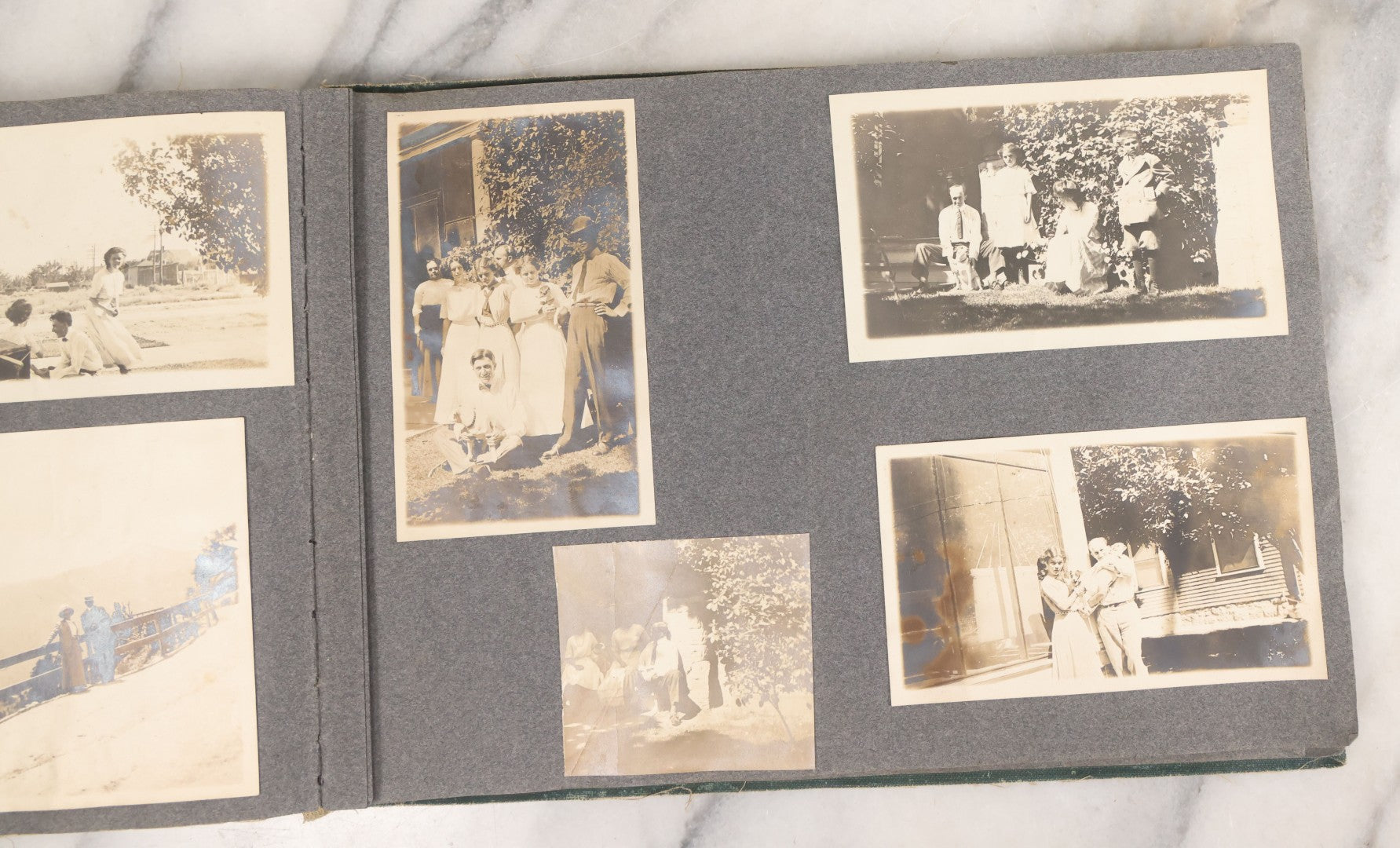 Lot 003 - Antique Snapshot Photo Album Belonging To Mary Eleanor Hill, Containing Photographs Taken In And Around "Brier Crest" In Villanova, Pennsylvania And "Eagle's Nest" In Grovetown, Georgia, With Over 300 Photographs, Including Women In Catacombs