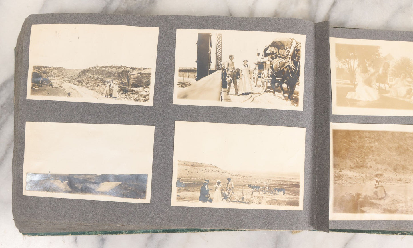 Lot 003 - Antique Snapshot Photo Album Belonging To Mary Eleanor Hill, Containing Photographs Taken In And Around "Brier Crest" In Villanova, Pennsylvania And "Eagle's Nest" In Grovetown, Georgia, With Over 300 Photographs, Including Women In Catacombs