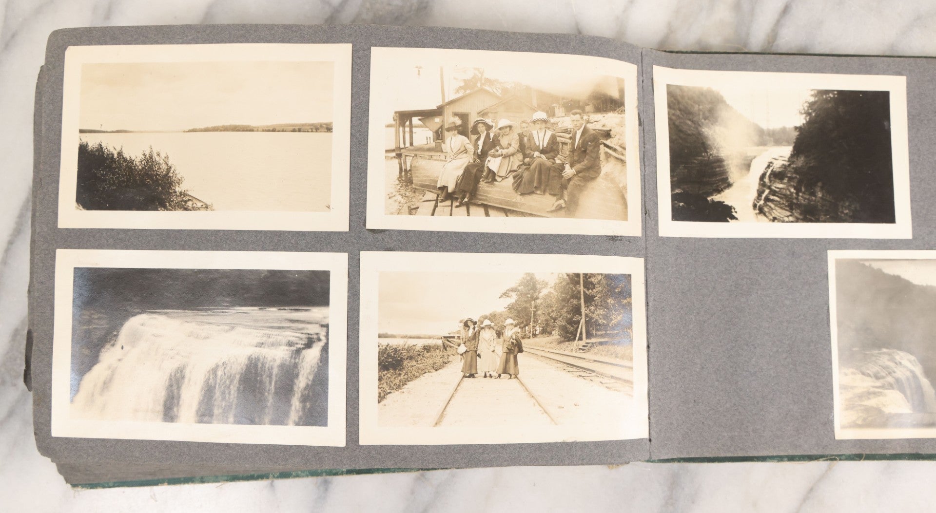 Lot 003 - Antique Snapshot Photo Album Belonging To Mary Eleanor Hill, Containing Photographs Taken In And Around "Brier Crest" In Villanova, Pennsylvania And "Eagle's Nest" In Grovetown, Georgia, With Over 300 Photographs, Including Women In Catacombs