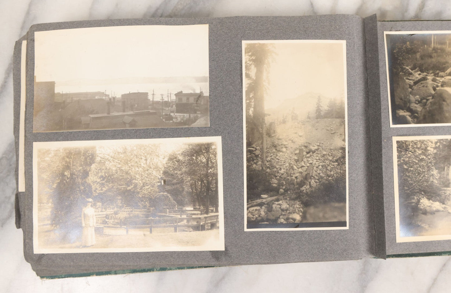 Lot 003 - Antique Snapshot Photo Album Belonging To Mary Eleanor Hill, Containing Photographs Taken In And Around "Brier Crest" In Villanova, Pennsylvania And "Eagle's Nest" In Grovetown, Georgia, With Over 300 Photographs, Including Women In Catacombs
