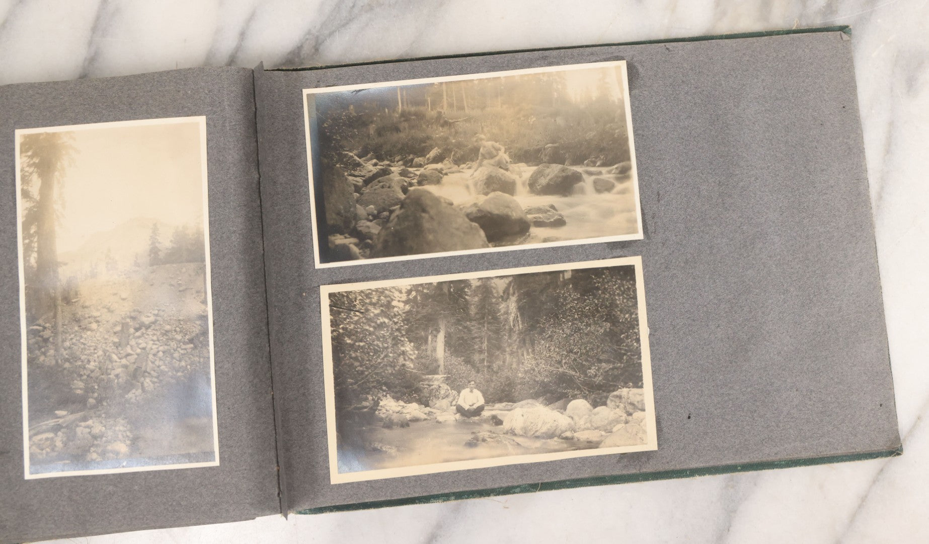Lot 003 - Antique Snapshot Photo Album Belonging To Mary Eleanor Hill, Containing Photographs Taken In And Around "Brier Crest" In Villanova, Pennsylvania And "Eagle's Nest" In Grovetown, Georgia, With Over 300 Photographs, Including Women In Catacombs