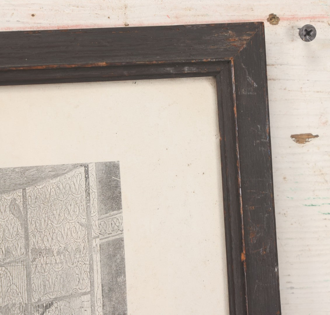 Lot 021 - Antique French Photogravure Print Of Merry Women Titled "Babil D'Oiseaux" (Chatter Of The Birds) After Georges Rochegrosse, Copyright 1895, Paper Gallery Label On Verso From E.A. Walton & Co. Fine Arts, Springfield, Mass, 17-1/2" x 14-3/4"