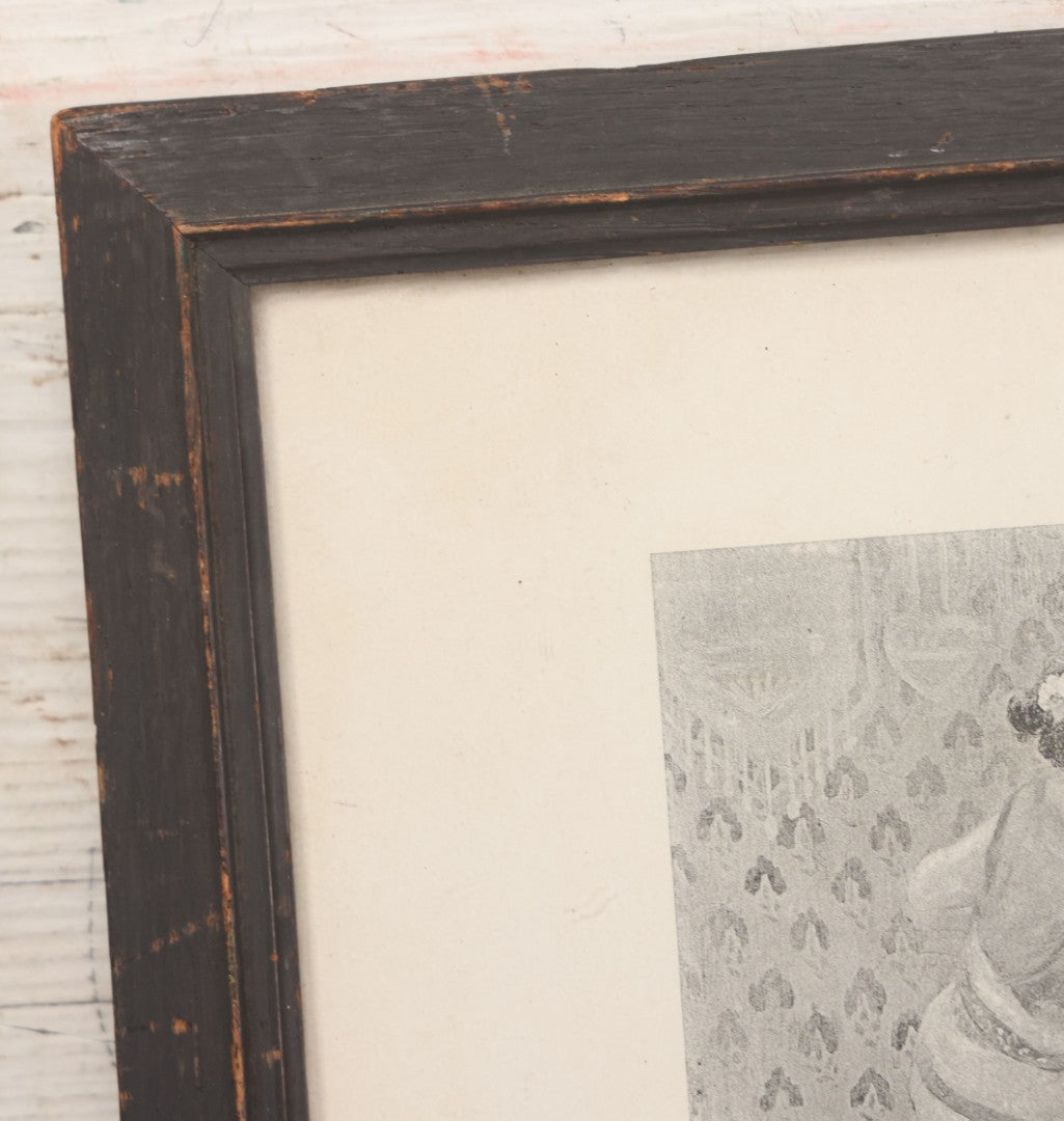 Lot 021 - Antique French Photogravure Print Of Merry Women Titled "Babil D'Oiseaux" (Chatter Of The Birds) After Georges Rochegrosse, Copyright 1895, Paper Gallery Label On Verso From E.A. Walton & Co. Fine Arts, Springfield, Mass, 17-1/2" x 14-3/4"