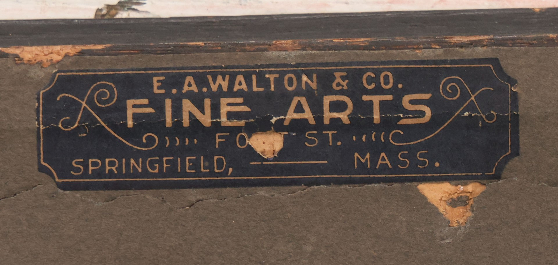 Lot 021 - Antique French Photogravure Print Of Merry Women Titled "Babil D'Oiseaux" (Chatter Of The Birds) After Georges Rochegrosse, Copyright 1895, Paper Gallery Label On Verso From E.A. Walton & Co. Fine Arts, Springfield, Mass, 17-1/2" x 14-3/4"