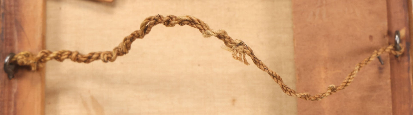 Lot 024 - Antique Oil On Canvas Nautical Night Time Sail Boat Ship Scene In Ornate Gesso Frame, Note Wear To Canvas, 15-1/2" x 18-1/2"