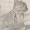 Lot 027 - Vintage Clear Glass Figural Boston Terrier Dog Candy Container, 3-3/4" Height
