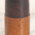 Lot 033 - Antique Folk Art Turned Wood Bullet Shell Match Safe With Original Patina