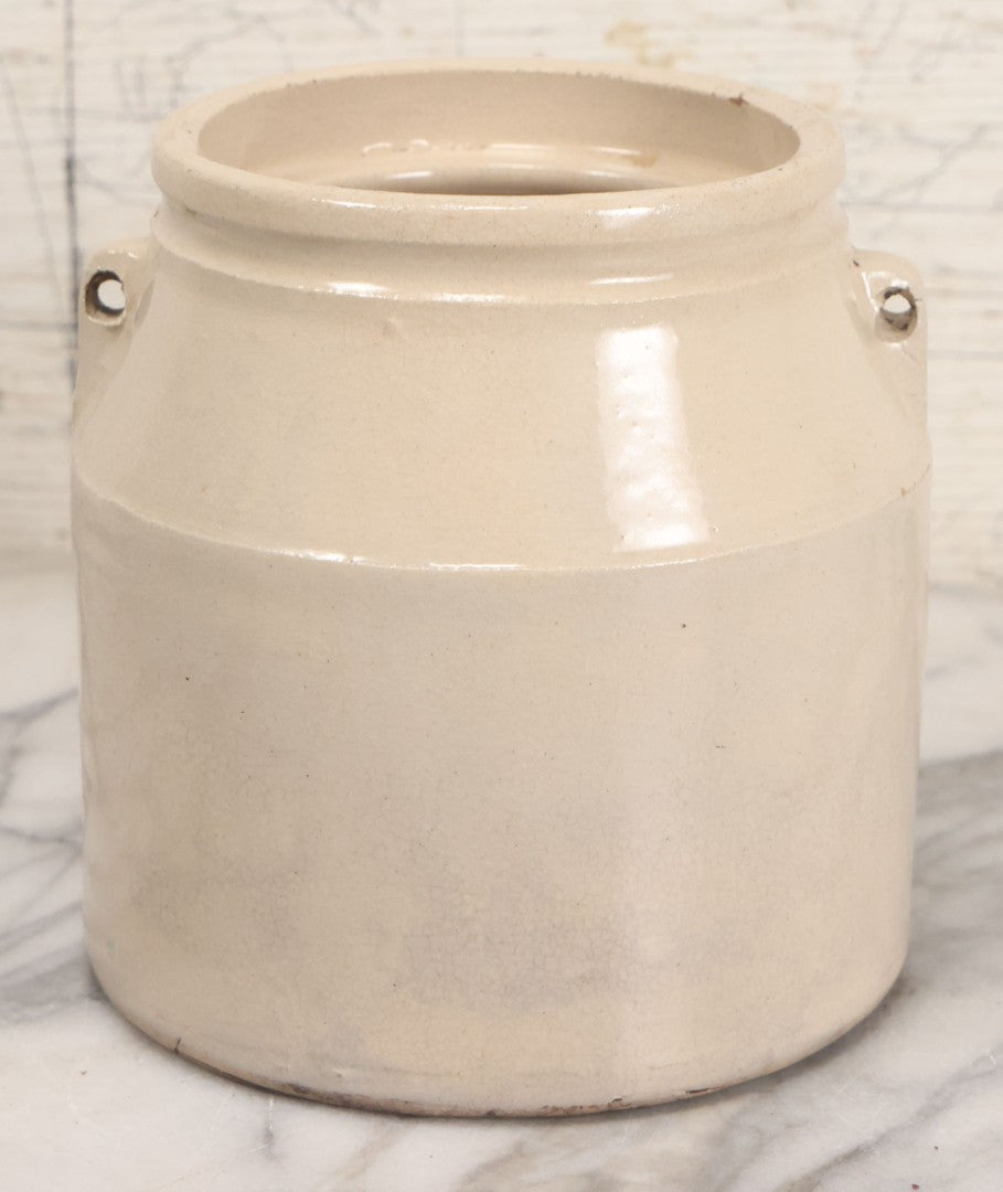 Lot 039 - Antique Stoneware Crock For "Homemade" Brand Preserves Manufactured By H.A. Johnson Co., Boston, 6-1/4" Height