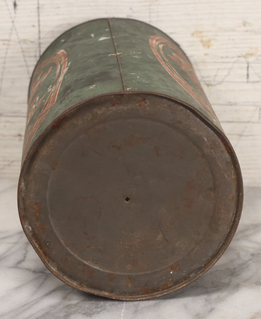 Lot 046 - Vintage Potter's Hard Candy Specialties Lithographed Five Pound Tin, Manufactured By Potter Confectionery Co., Cambridge, Massachusetts, Note Dented As Found, 8-1/2" Height