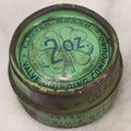 Lot 047 - Vintage Clover Brand Valve Grinding Compound Lithographed 2 Ounce Tin With Four Leaf Clover Motif On Lid, Made In U.S.A. By Clover Manufacturing Co., Norwalk, Connecticut, 1-3/8" Height