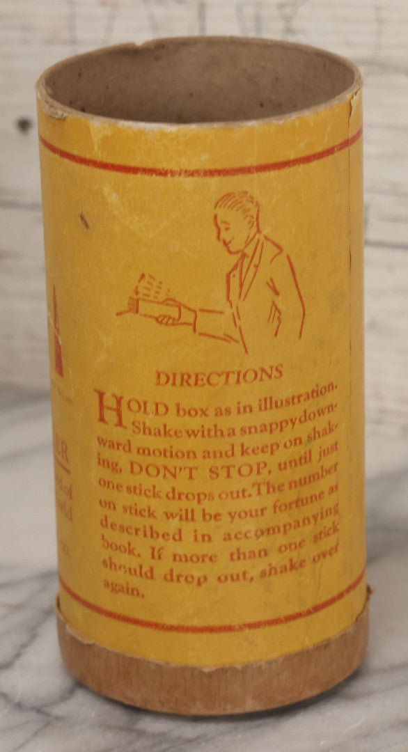 Lot 049 - Antique "Chi Chi" Chinese Fortune Teller Game, Bamboo Fortune Telling Sticks, "The Oldest Known Method Of Fortune Telling In The World," Copyright 1915, The Pacific Dry Goods Co., San Francisco, California, With Original Instructions