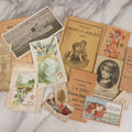 Lot 054 - Grouping Of Sixteen Assorted Antique Ephemera Pieces Including Lithographed Trade Cards, Envelope From The Rexall Store, Fall River Line Steamship Envelope, And Ayer's American Almanac For 1888