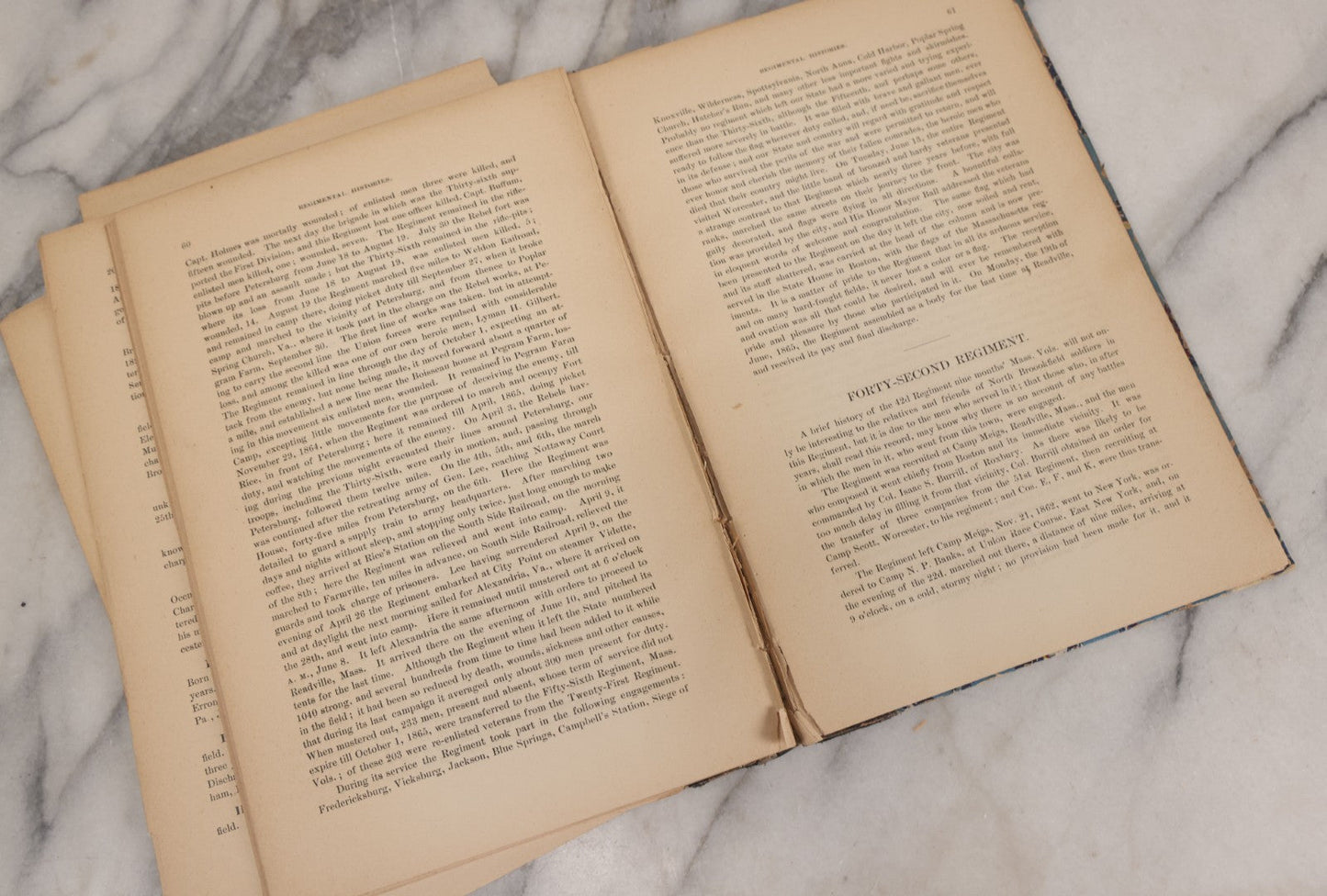 Lot 060 - "A Historical Record Of The Soldiers And Sailors Of North Brookfield (Massachusetts), In The War For The Preservation Of The Union Against The Rebellion 1861-1865 Regimental Histories, Etc." Antique Book Published By The Town, 1886, Rebound