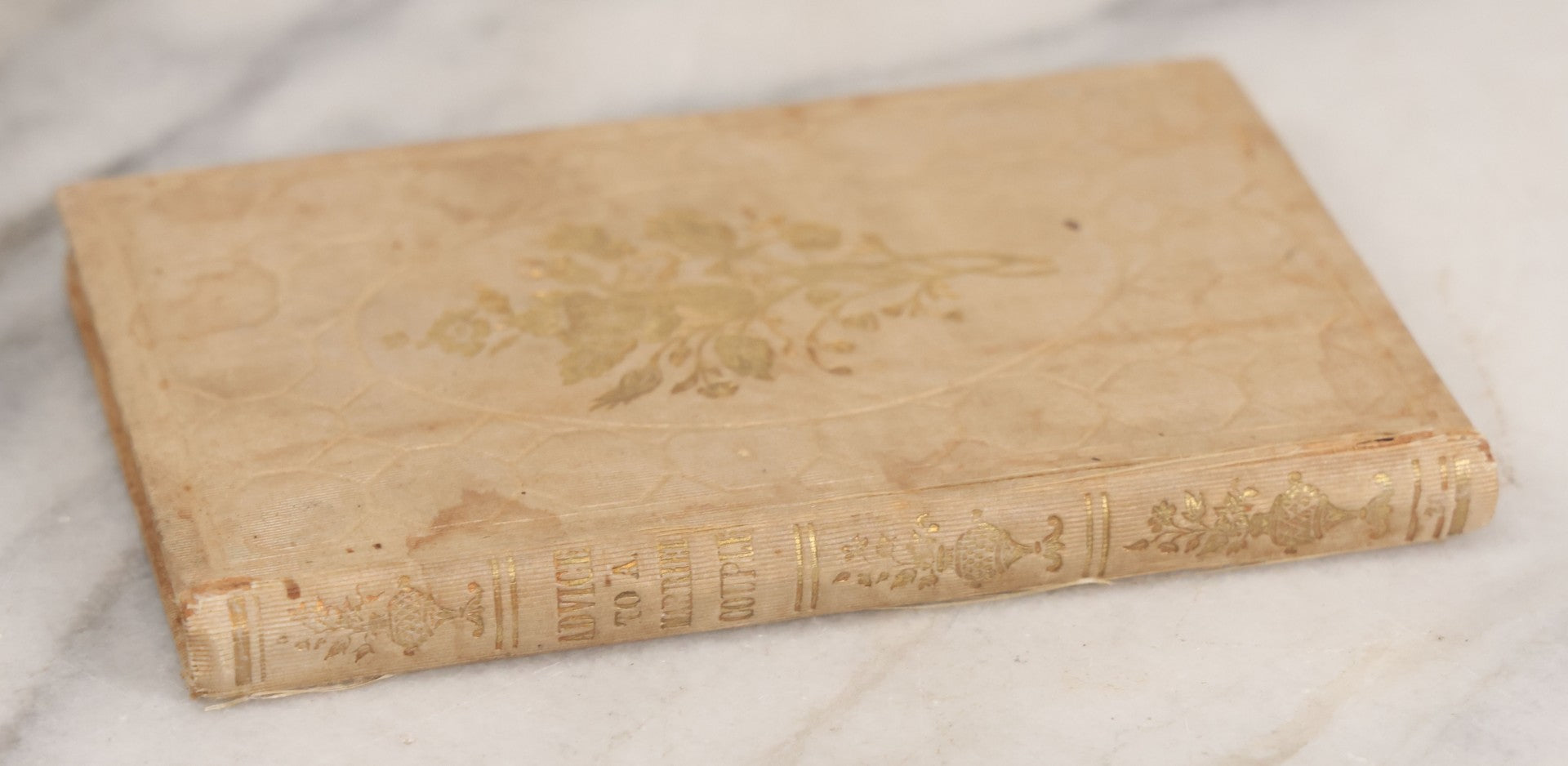 Lot 062 - "The Christian Minister's Affectionate Advice To A Married Couple" Miniature Book By Reverend James Bean, American Tract Society, Publishers, With Marriage Certificate Dated 1858