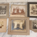 Lot 067 - Grouping Of Six Antique Boarded Photographs Of Schoolchildren Including Group Of First Communion Recipients Posing With Priest, Group Posing With Principal, And More