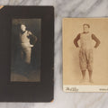 Lot 072 - Pair Of Antique Photographs Of Early American Football Players, Including Cabinet Card Taken By Pach Bros, Broadway, New York