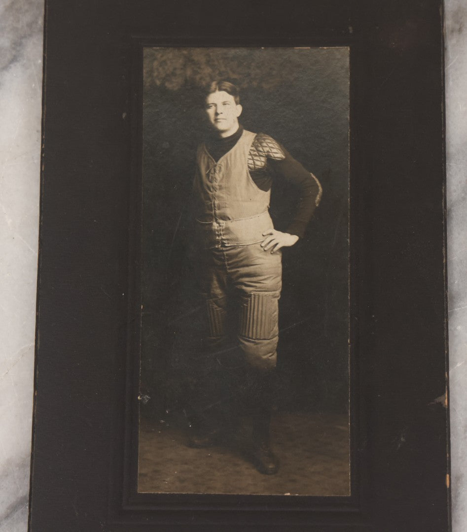 Lot 072 - Pair Of Antique Photographs Of Early American Football Players, Including Cabinet Card Taken By Pach Bros, Broadway, New York