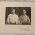 Lot 081 - Antique Boarded Photograph Of Two Japanese Men, Yamaguchi Photo Studio, Yamagata City, Japan