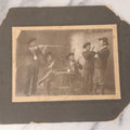 Lot 086 - Antique Boarded Studio Photograph Of Four Boys Drinking, Smoking, And Pointing Guns At Their Buddy