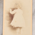 Lot 095 - Antique Carte De Visite C.D.V. Photograph Of Little Girl With Curly Blond Hair Photographed From Behind, Randall, Photographer, Detroit, Michigan