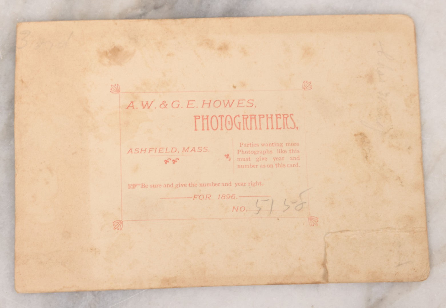 Lot 101 - Antique Cabinet Card Photograph Of Young Man Aiming A Shotgun Or Rifle With His Dog By His Feet, A.W. & G.E. Howes, Photographers, Ashfield, Massachusetts