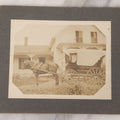 Lot 103 - Antique Boarded Occupational Photograph Of Delivery Man Posing With Horse Drawn Wagon, With Wagon Marked "C.E. Spoone," Brookfield, Massachusetts