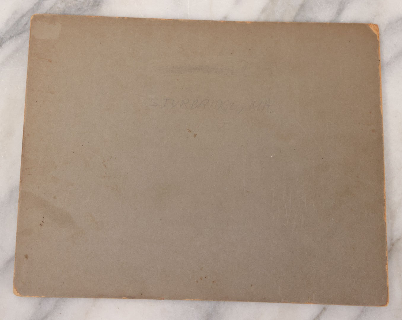 Lot 109 - Antique Boarded Occupational Photograph Of Proprietress Of H.L. Upham Domestic Bakery And Express Office Posing Outside Shop, Sturbridge, Massachusetts