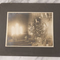 Lot 113 - Antique Boarded Photograph Of Christmas Tree In Church Before The Altar