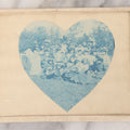 Lot 116 - Antique Heart Shaped Cyanotype Photograph Of Group Of Well Dressed Young Ladies Posing With Flowers In Handmade Paper And Glass Frame