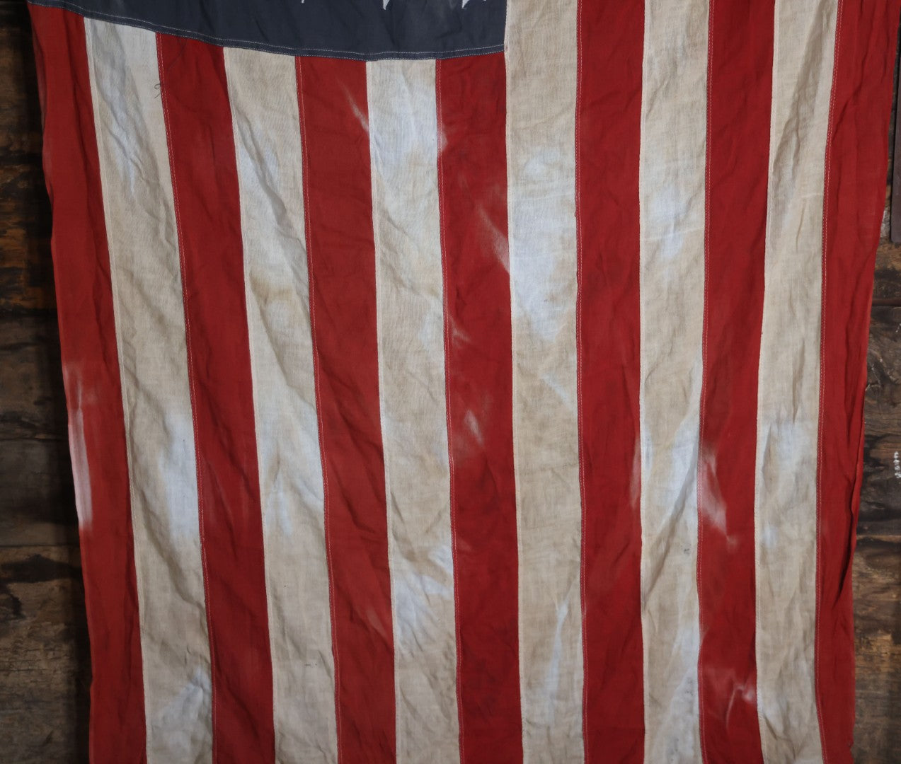 Lot 006 - Vintage 48 Star American Flag, marked 4' x 6', Note Staining To Blue Field, Measures 41" x 68"