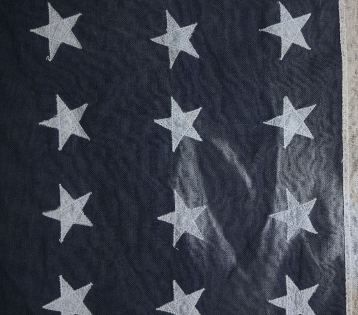 Lot 006 - Vintage 48 Star American Flag, marked 4' x 6', Note Staining To Blue Field, Measures 41" x 68"