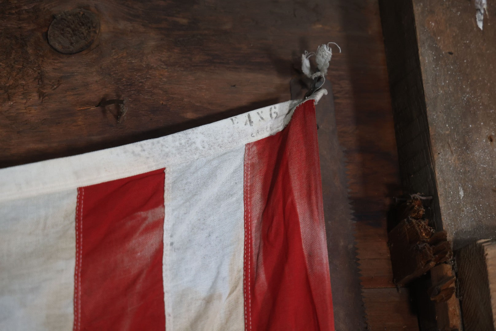 Lot 006 - Vintage 48 Star American Flag, marked 4' x 6', Note Staining To Blue Field, Measures 41" x 68"