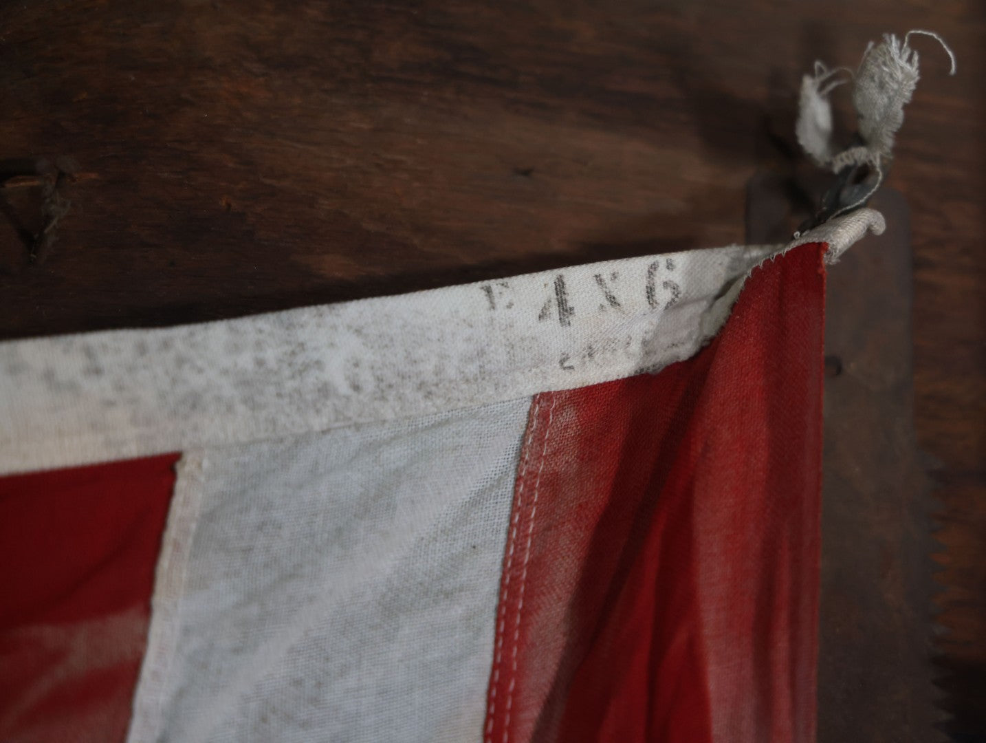 Lot 006 - Vintage 48 Star American Flag, marked 4' x 6', Note Staining To Blue Field, Measures 41" x 68"