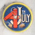 Lot 008 - Antique Button For The 4th Of July Independence Day Holiday With Firecrackers, Note No Pin Back