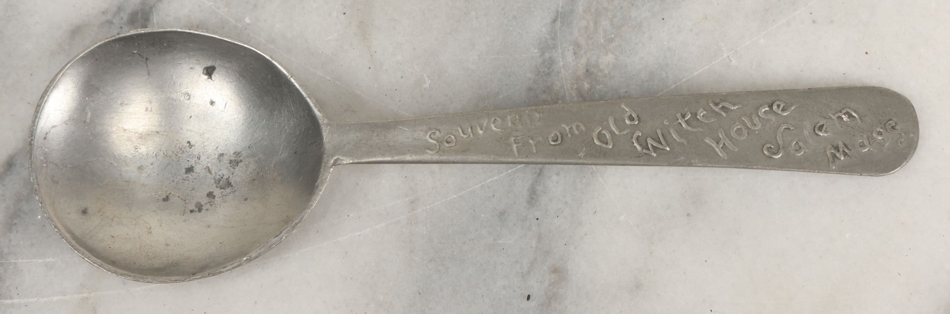 Lot 016 - Vintage Cast Metal Spoon, Souvenir From Old Witch House, Salem, Massachusetts, 6-1/2" Length
