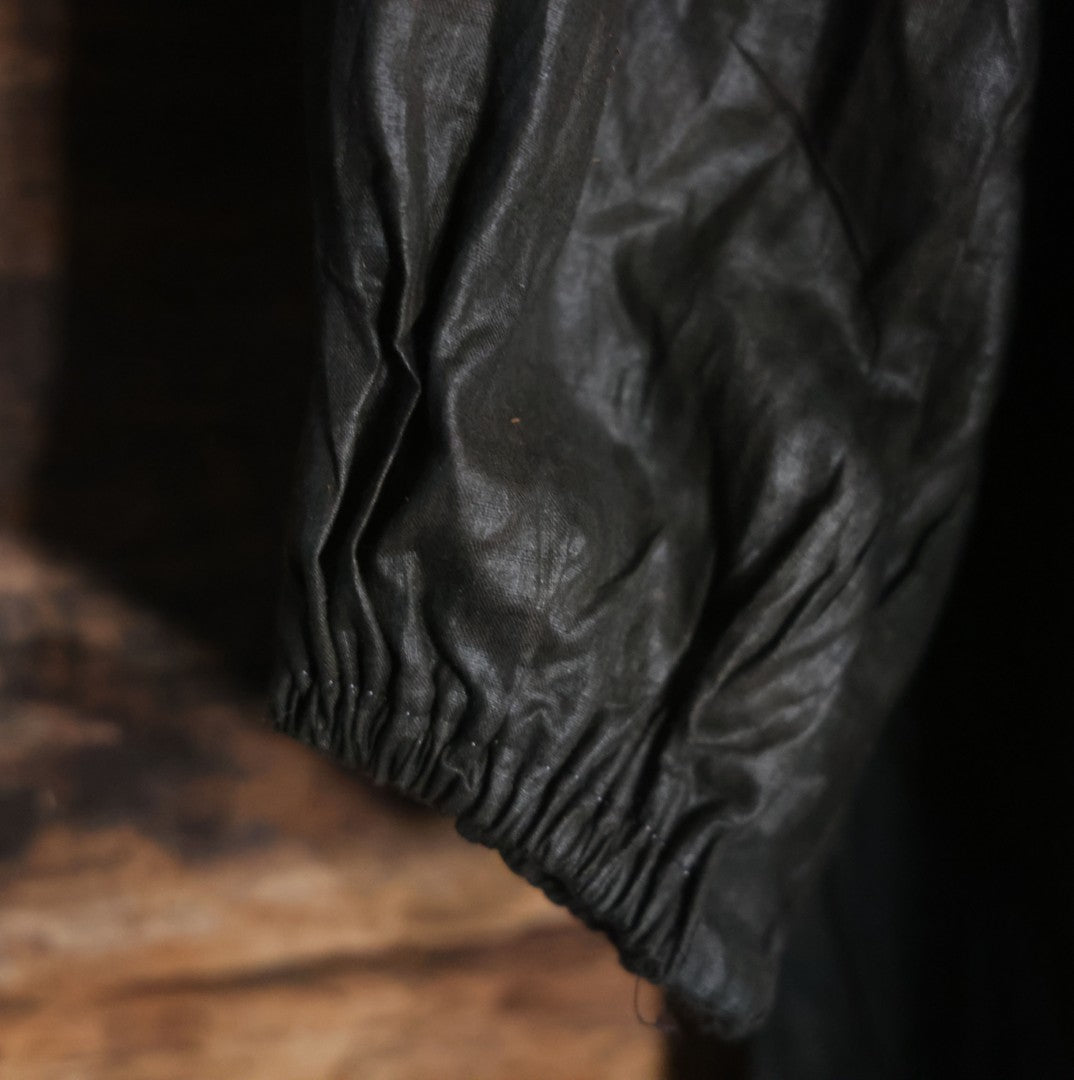 Lot 018 - Antique Handmade Clown Costume With Black And Yellow Fabric, Once Belonged To Virginia Asseln, Note Holes And Wear